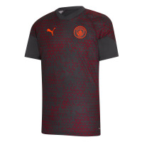 PUMA Manchester City Trainingsshirt 2023-2024 Kids Donkergrijs Rood Oranje