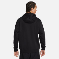 Nike Sportswear Fleece Sweat à Capuche Noir Blanc Gris