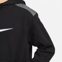 Nike Sportswear Fleece Sweat à Capuche Noir Blanc Gris