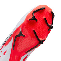 Nike Zoom Mercurial Vapor 15 Academy Gazon Naturel Gazon Artificiel Chaussures de Foot (MG) Blanc Rouge Vif Noir