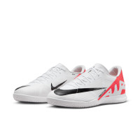 Nike Zoom Mercurial Vapor 15 Academy Chaussures de Foot en Salle (IN) Blanc Rouge Vif Noir