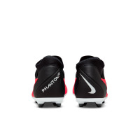 Nike Phantom GX Club Dynamic Fit Gazon Naturel Gazon Artificiel Chaussures de Foot (MG) Noir Rouge Vif Blanc