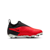 Nike Phantom GX Academy Dynamic Fit Gras / Kunstgras Voetbalschoenen (MG) Kids Zwart Felrood Wit