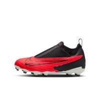 Nike Phantom GX Academy Dynamic Fit Gras / Kunstgras Voetbalschoenen (MG) Kids Zwart Felrood Wit