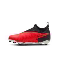 Nike Phantom GX Academy Dynamic Fit Gras / Kunstgras Voetbalschoenen (MG) Kids Zwart Felrood Wit