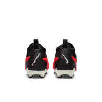 Nike Phantom GX Academy Dynamic Fit Gras / Kunstgras Voetbalschoenen (MG) Kids Zwart Felrood Wit