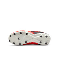 Nike Phantom GX Academy Dynamic Fit Gras / Kunstgras Voetbalschoenen (MG) Kids Zwart Felrood Wit