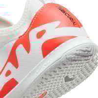 Nike Zoom Mercurial Vapor 15 Academy Veterloze Zaalvoetbalschoenen (IN) Kids Wit Felrood Zwart