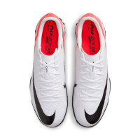 Nike Zoom Mercurial Vapor 15 Academy Turf Chaussures de Foot (TF) Blanc Rouge Vif Noir