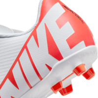 Nike Mercurial Vapor 15 Club Gras / Kunstgras Voetbalschoenen (MG) Kids Wit Felrood Zwart