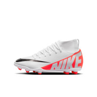 Nike Mercurial Superfly 9 Club Gras / Kunstgras Voetbalschoenen (MG) Kids Wit Felrood Zwart
