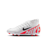 Nike Mercurial Superfly 9 Club Gras / Kunstgras Voetbalschoenen (MG) Kids Wit Felrood Zwart