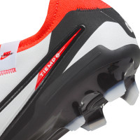 Nike Tiempo Legend 10 Pro Gazon Naturel Chaussures de Foot (FG) Blanc Noir Rouge Vif