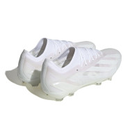 adidas X Crazyfast.1 Gazon Naturel Chaussures de Foot (FG) Blanc Métallique