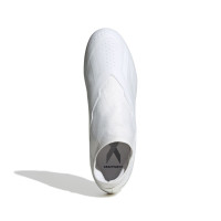 adidas X Crazyfast.3 Sans Lacets Gazon Naturel Chaussures de Foot (FG) Blanc