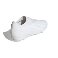 adidas X Crazyfast.3 Sans Lacets Gazon Naturel Chaussures de Foot (FG) Blanc