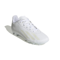 adidas X Crazyfast.4 Gazon Naturel Gazon Artificiel Chaussures de Foot (FxG) Enfants Blanc