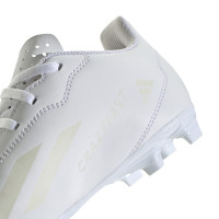 adidas X Crazyfast.4 Gazon Naturel Gazon Artificiel Chaussures de Foot (FxG) Enfants Blanc