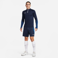 Nike Dri-FIT Strike 23 Trainingstrui 1/4-Zip Donkerblauw Blauw Wit
