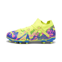 PUMA Future Match Gras / Kunstgras Voetbalschoenen (MG) Kids Felgeel Blauw Roze