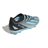 adidas X Crazyfast Messi.1 Gras Voetbalschoenen (FG) Kids Zilver Lichtblauw Zwart