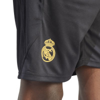 adidas Real Madrid Trainingsbroekje Europees 2023-2024 Zwart Goud Donkergrijs
