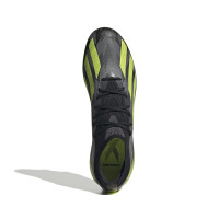 adidas X Crazyfast INJ.1 Gazon Naturel Chaussures de Foot (FG) Noir Jaune Gris