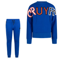 Survêtement Cruyff Mover Crew pour enfants, bleu, orange, noir