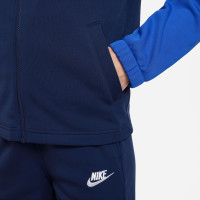 Nike Sportswear Poly Survêtement à Capuche Full-Zip Enfants Bleu Foncé Bleu Blanc