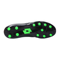 Lotto Stadio 300 III Gazon Naturel Chaussures de Foot (FG) Noir Vert