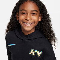 Nike Mbappé Trainingspak Hooded Kids Zwart Lichtblauw Geel Oranje