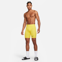 Nike Pro Dri-Fit Strike Short Collant Jaune Noir
