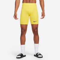 Nike Pro Dri-Fit Strike Short Collant Jaune Noir