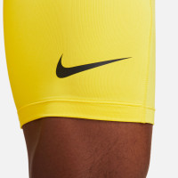Nike Pro Dri-Fit Strike Short Collant Jaune Noir