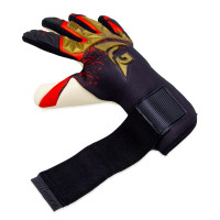 Gladiator Sports Thor Gants de Gardien de But Noir Rouge Doré
