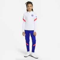Survêtement Nike Chelsea Dry Strike Drill 2020-2021 Enfants Blanc Bleu