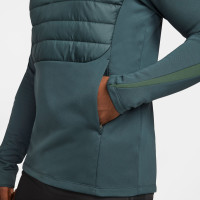 Nike Academy Trainingstrui 1/4-Zip Winter Warrior Donkergroen Wit