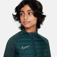Nike Academy Trainingstrui 1/4-Zip Winter Warrior Kids Donkergroen Wit