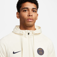Nike Paris Saint-Germain Strike Survêtement à Capuche Full-Zip 2023-2024 Blanc Bleu Foncé