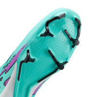 Nike Zoom Mercurial Vapor 15 Academy Gazon Naturel Gazon Artificiel Chaussures de Foot (MG) Turquoise Mauve Noir Blanc