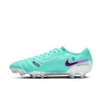 Nike Tiempo Legend 10 Elite Gras Voetbalschoenen (FG) Turquoise Zwart Paars Wit