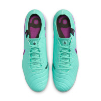 Nike Tiempo Legend 10 Elite Gazon Naturel Chaussures de Foot (FG) Turquoise Noir Mauve Blanc
