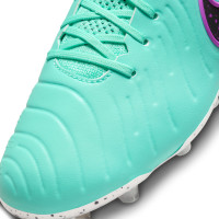 Nike Tiempo Legend 10 Elite Gras Voetbalschoenen (FG) Turquoise Zwart Paars Wit