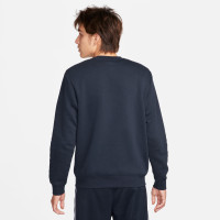 Nike Sportswear Fleece Survêtement Crew Bleu Foncé