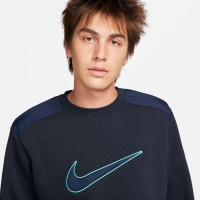 Nike Sportswear Fleece Survêtement Crew Bleu Foncé