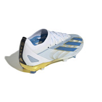 adidas X Crazyfast Messi.1 Gras Voetbalschoenen (FG) Kids Wit Blauw Goud