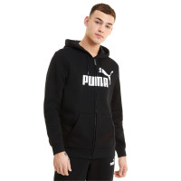 PUMA Essential Big Logo Full-Zip Sweat à Capuche Hoodie Noir Blanc