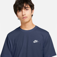 Nike Sportswear Club T-Shirt Bleu Foncé Blanc