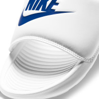 Nike Victori One Claquettes Blanc Bleu