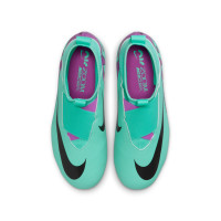 Nike Zoom Mercurial Superfly 9 Academy Veterloze Gras / Kunstgras Voetbalschoenen (MG) Kids Turquoise Paars Zwart Wit